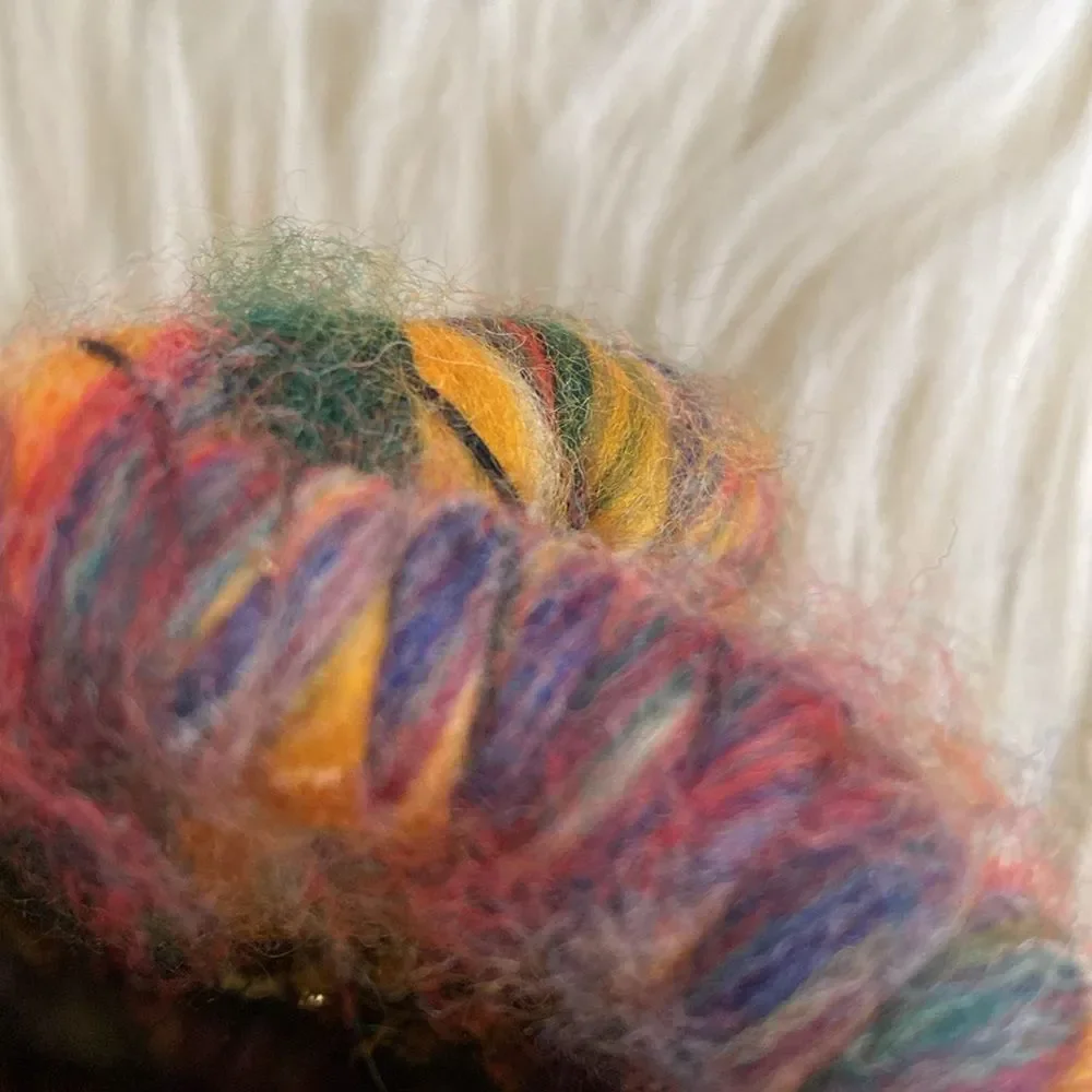 Loonie Bin Multicolor Yarn by Kim Handmade 6” Diameter NWOT